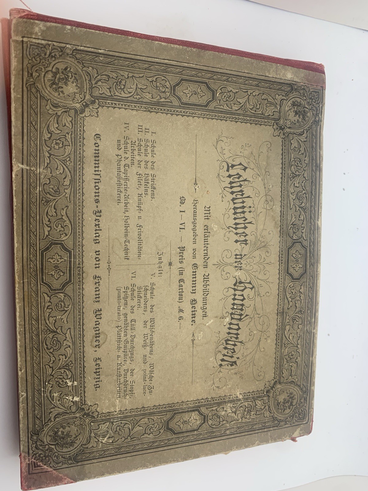 Antique German Needlework 1880s Book Of Pamphlets Antique German Needlework 1880s Book Of Pamphlets