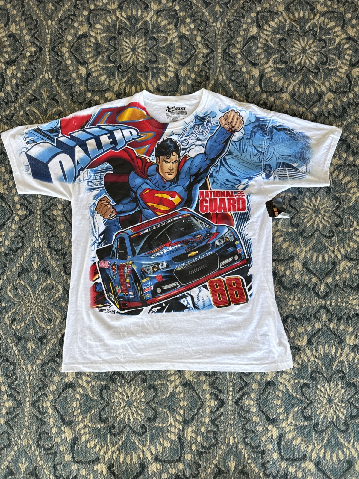 Dale Jr Superman National Guard AOP XL NWT