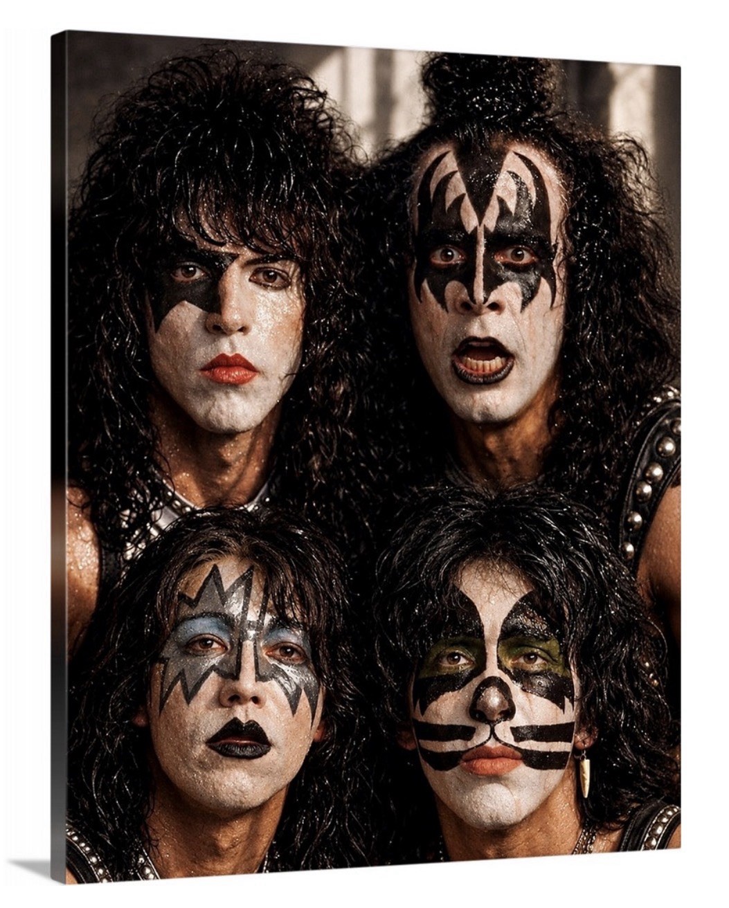 KISS Band Canvas 16x20 Gene Simmons Ace Frehley Paul Stanley Peter Criss