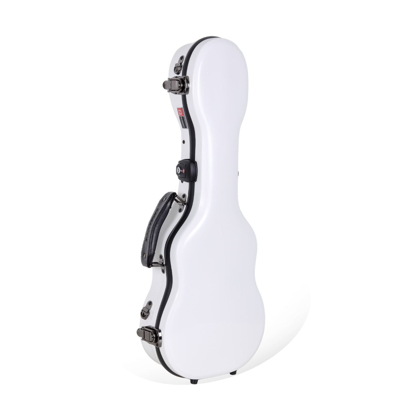 Crossrock Deluxe Fiberglass Concert Ukulele Case with TSA Lock, White