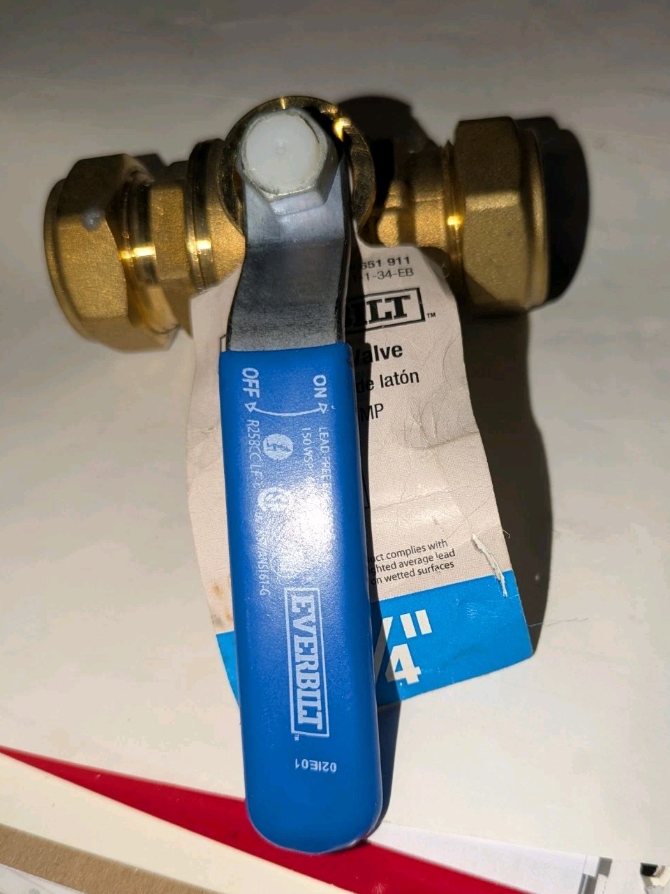 Everbilt Standard Port Ball Valve Lead Free Brass 3/4\