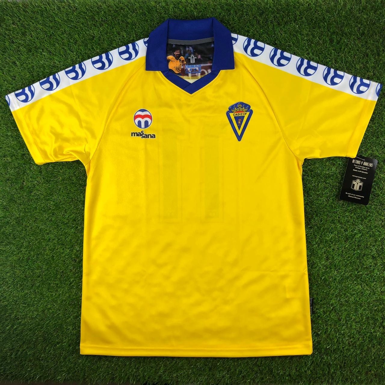 Cadiz CF, Men's Retro Soccer Jersey, 1987, Magico #11 (Tallaje Grande)