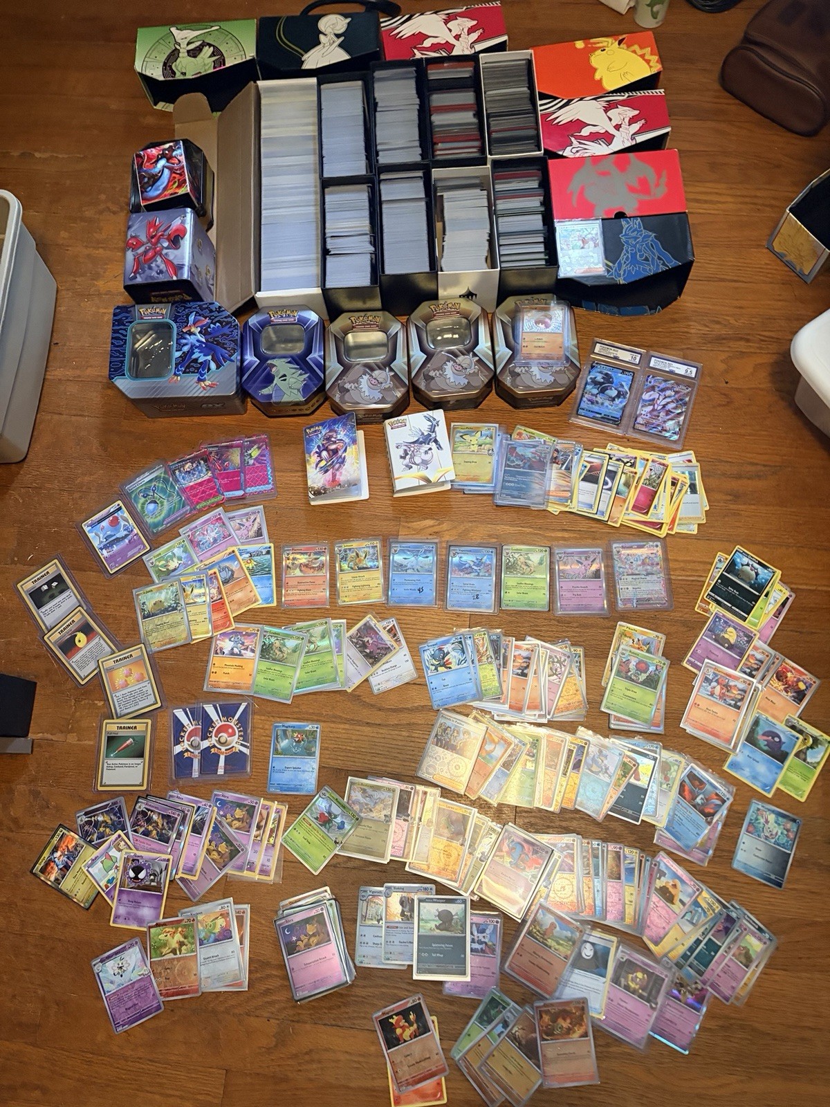 Massive Pokemon lot roughly 6000+ cards, 1999 - now, slabs, mini binders, tins Massive Pokemon lot roughly 6000+ cards, 1999 - now, slabs, mini binders, tins