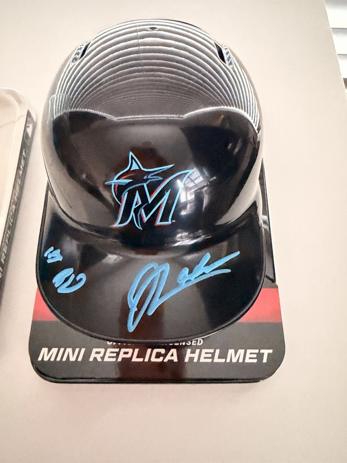 Jacob Lombard Mini Helmet Autograph W/ 1st Rd Inscription Miami Marlins Jacob Lombard Mini Helmet Autograph W/ 1st Rd Inscription Miami Marlins