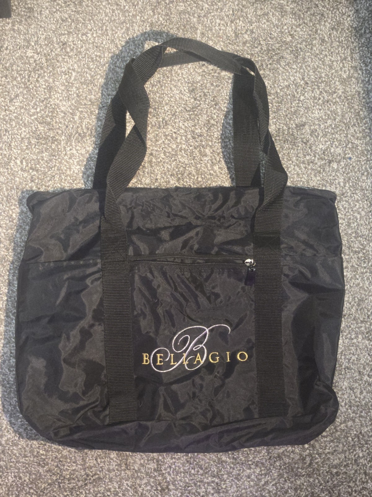 Bellagio Las Vegas, Black Gold And Silver Tote Bellagio Las Vegas, Black Gold And Silver Tote