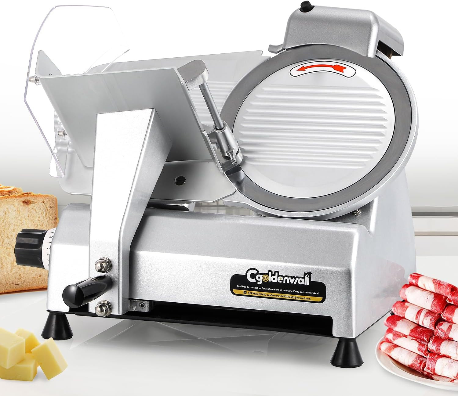 Maquina Rebanadora De Carne Queso Jamon Uso Comercial Hogar Acero Inoxidable...