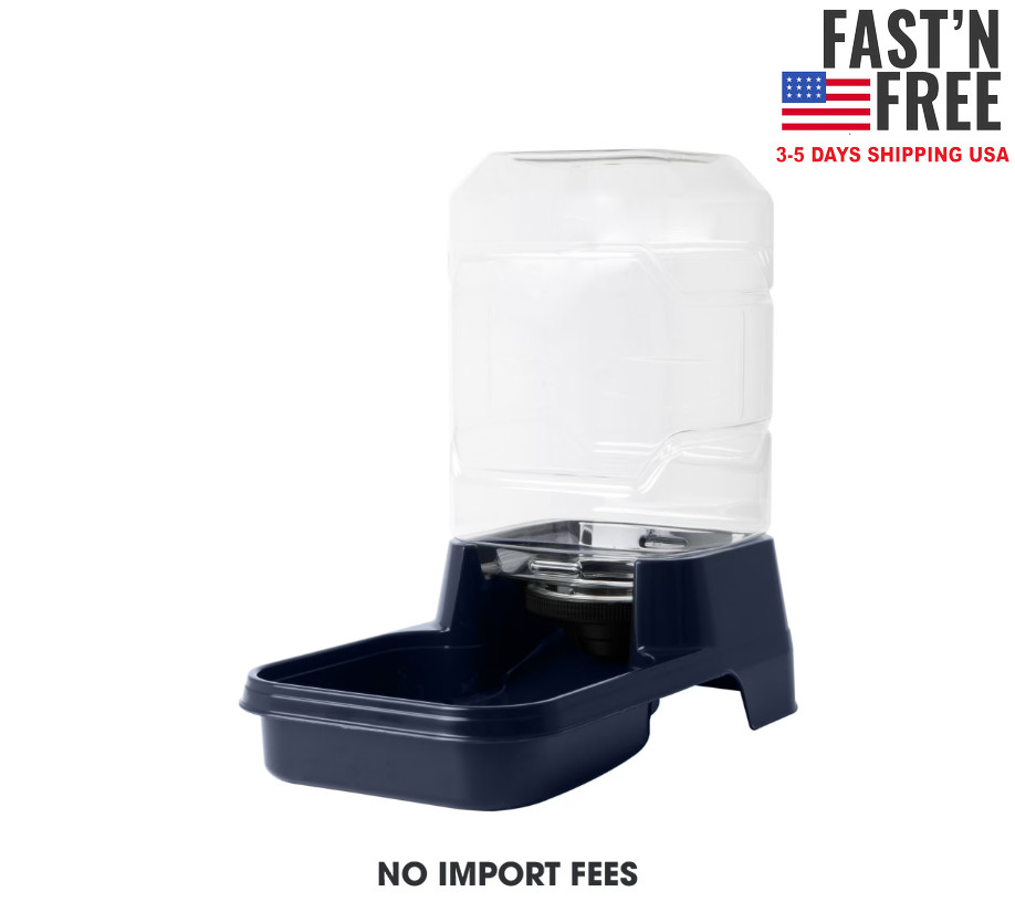 Vibrant Life 2.5 gal Gravity Waterer for Large Pets, Navy