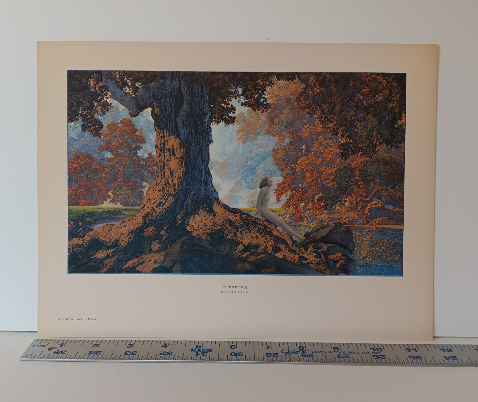  3 Vintage Maxfield Parrish Art Print Lithographs Dreaming, Hilltop, Lute Player