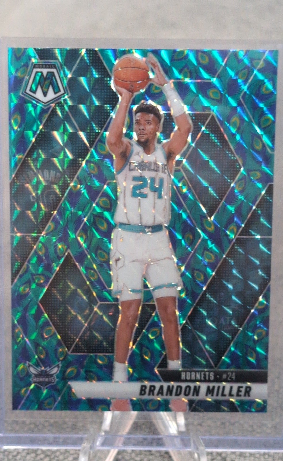 2024-25 Panini Mosaic - Brandon Miller #51 Choice Peacock Mosaic Prizm 2024-25 Panini Mosaic - Brandon Miller #51 Choice Peacock Mosaic Prizm