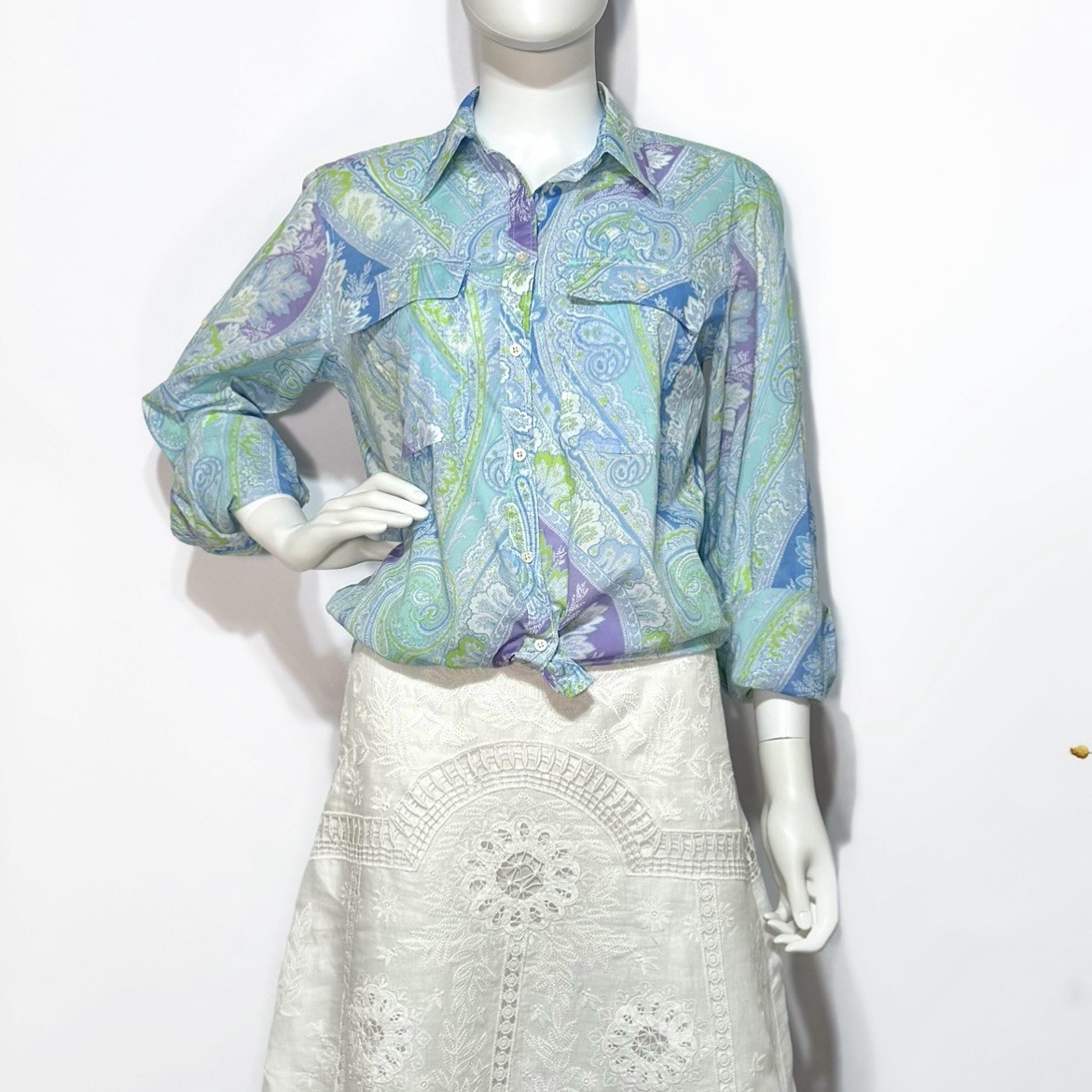 Vtg Polo Ralph Lauren Abstract Paisley Pastel Art Cotton Shirt Med. Women’s 90’s Vtg Polo Ralph Lauren Abstract Paisley Pastel Art Cotton Shirt Med. Women’s 90’s
