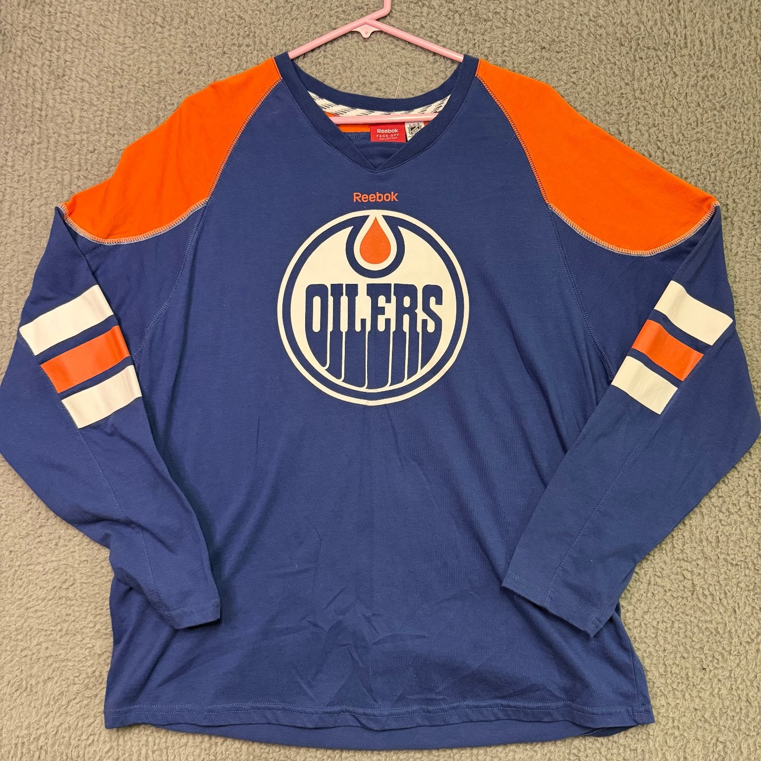 Reebok NHL Edmonton Oilers Ryan Nugent-Hopkins #93 Long Sleeve T-Shirt Men\'s XL
