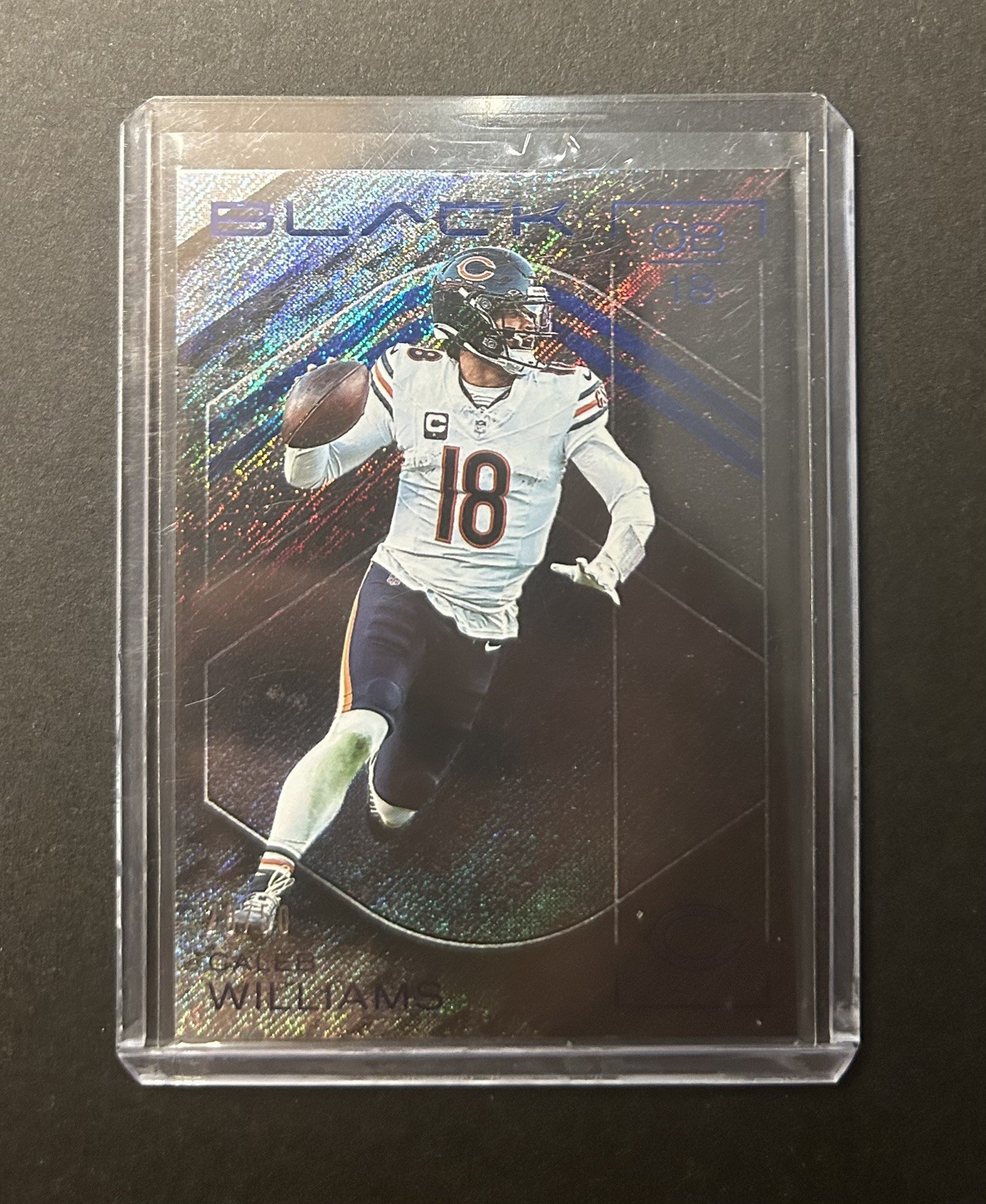 2025 Panini Black - Caleb Williams #15 Sapphire /50 SSP Rare