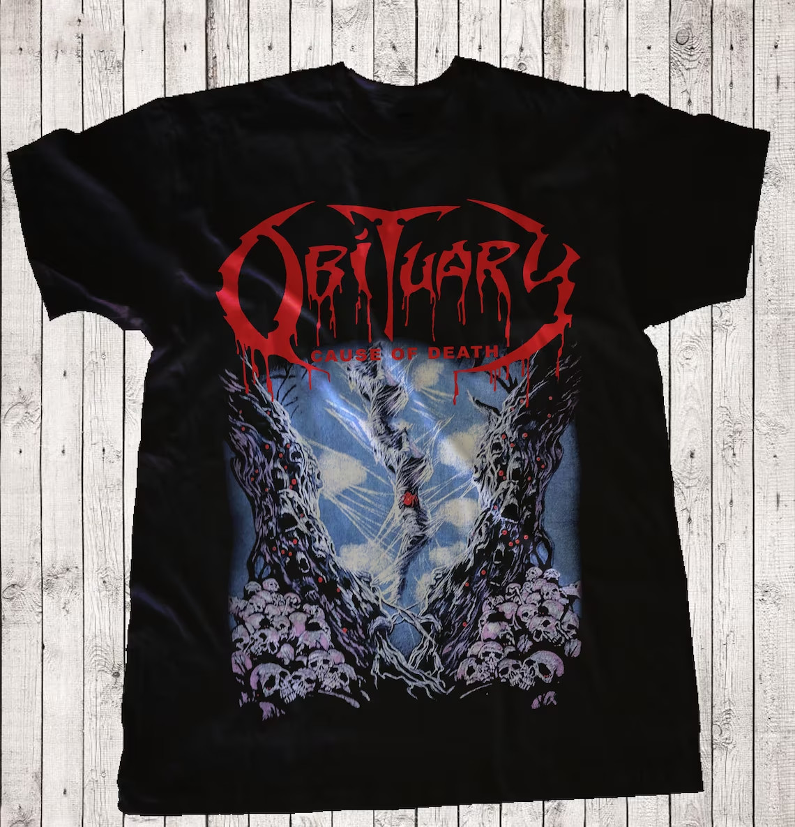 OBITUARY Cause of Death T Shirt Full Size S-5XL SS241 OBITUARY Cause of Death T Shirt Full Size S-5XL SS241