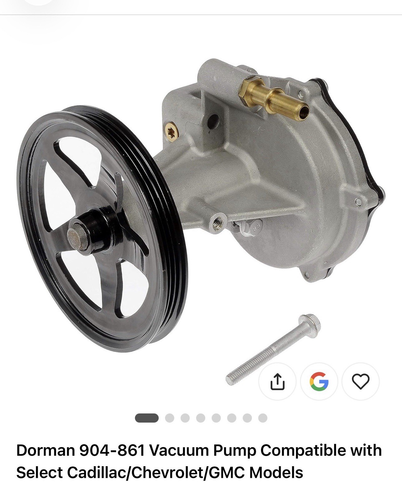Dorman 904-861 Vacuum Pump Compatible with Select Cadillac/Chevrolet/GMC... 