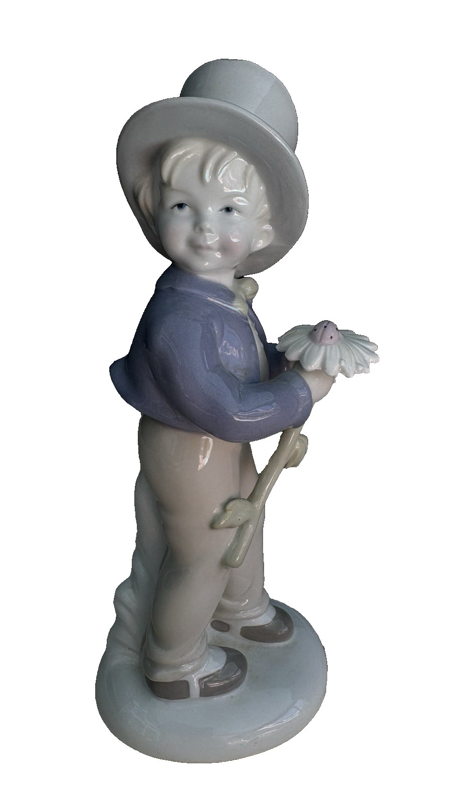 Wagner and Apel Porcelains Figurine Boy with Flower 8\ Wagner and Apel Porcelains Figurine Boy with Flower 8\