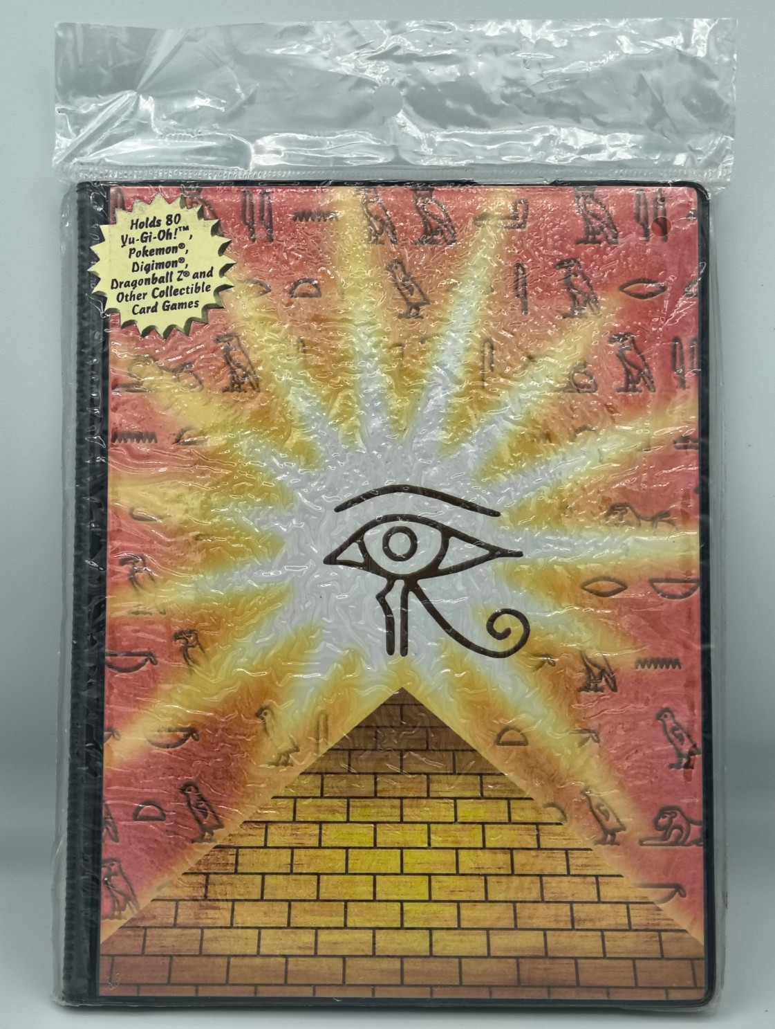 Yu-Gi-Oh ToySite 4-Pocket Card Binder Portfolio Eye of Anubis Pyramid Vtg 2002
