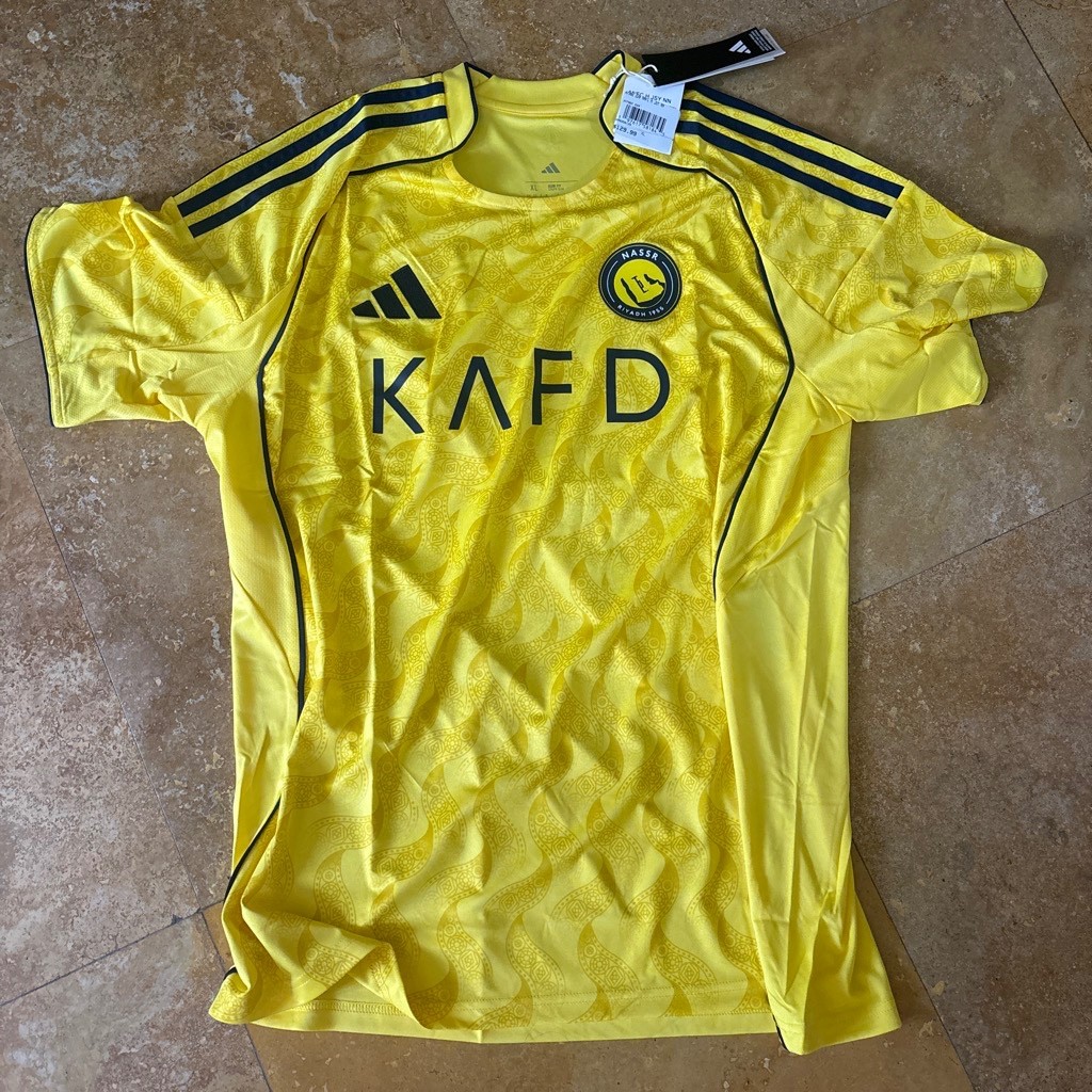 NWT\'s Adidas Al Nassr FC 2025/26 Home Replica Jersey #7 Ronaldo JN7982 Men\'s XL