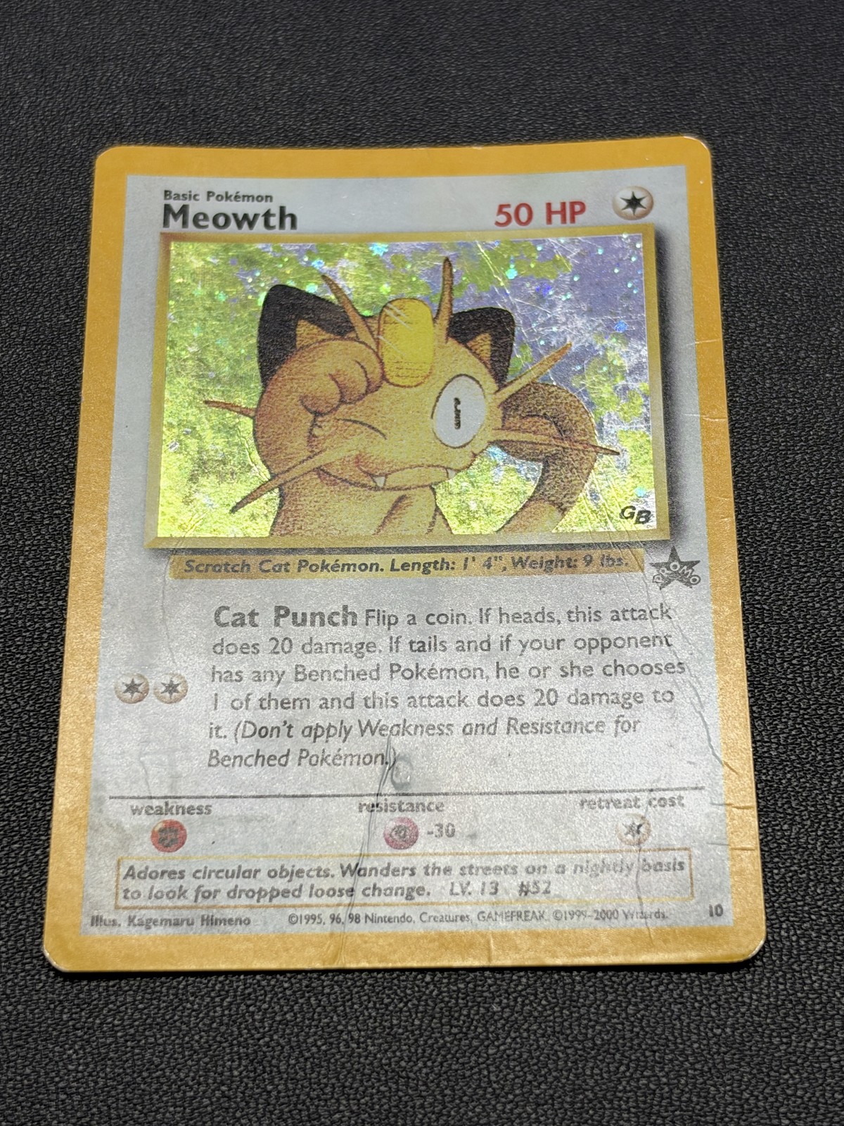 1999 WoTC Promo Meowth #10/53 Promo, Holo