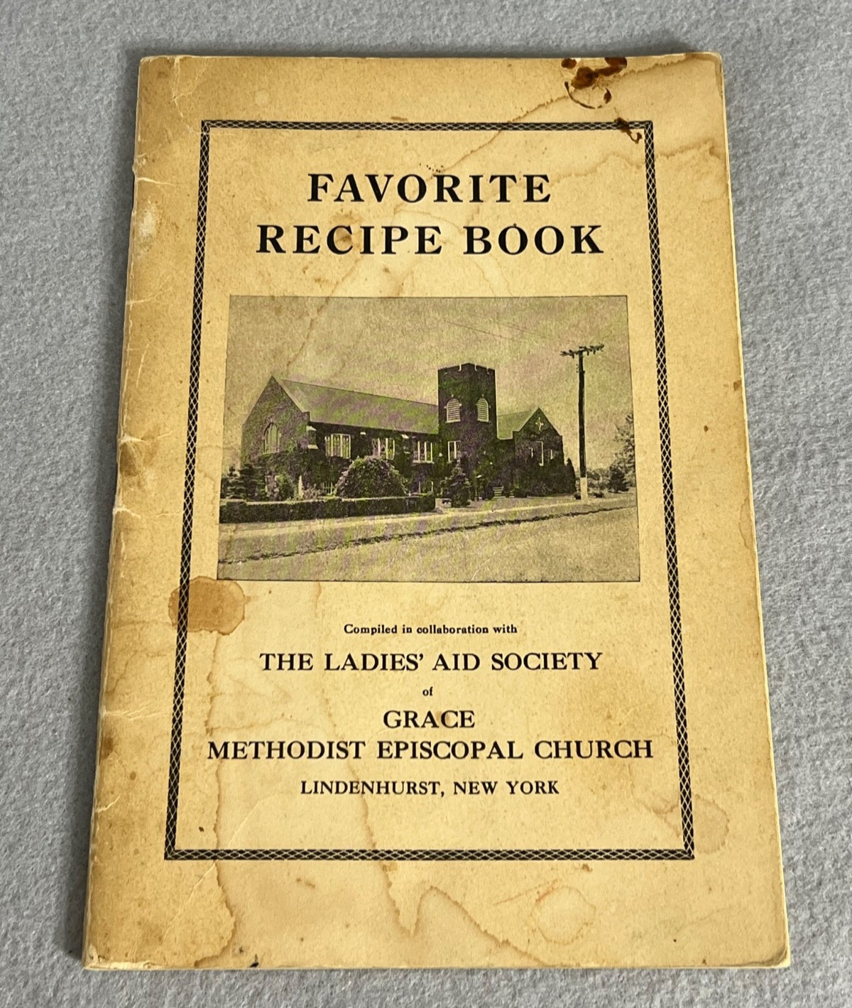 Antique Long Island Cook Book Favorite Recipe Book Lindenhurst NY circa 1940s