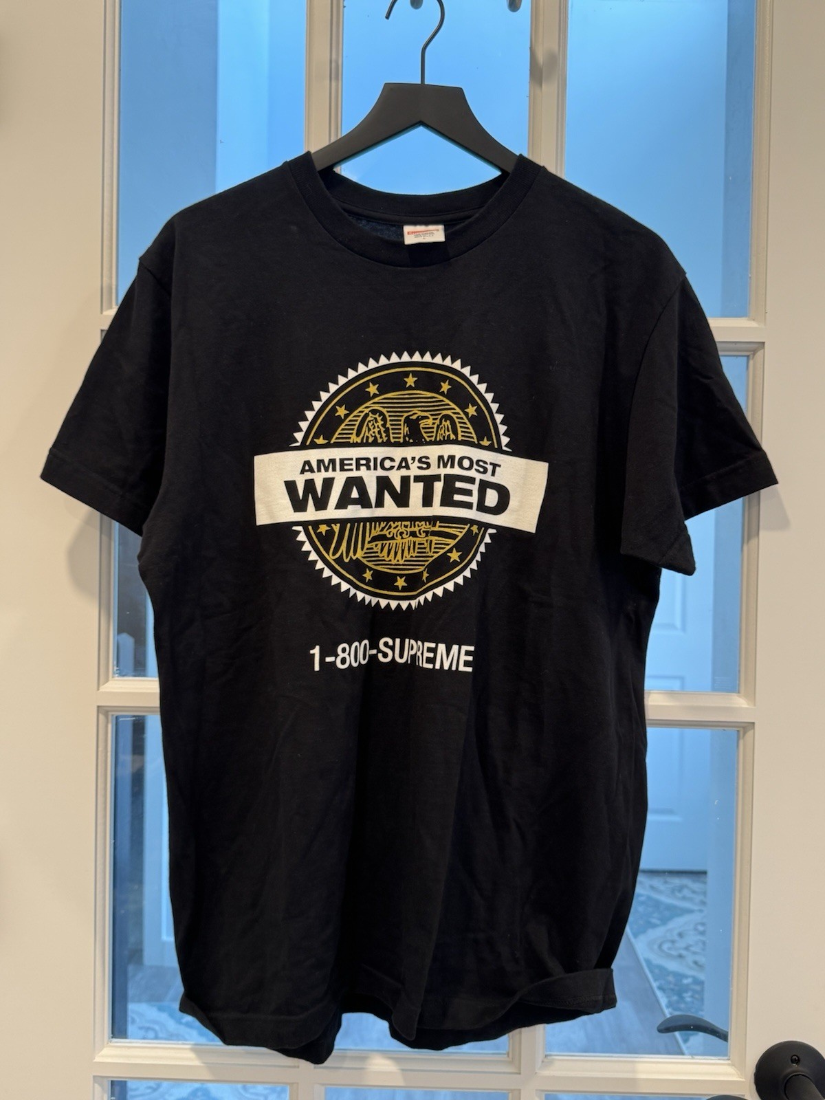 Supreme Most Wanted Tee Sz L Black FW14 Rare Used Sold Out Authentic Vintage