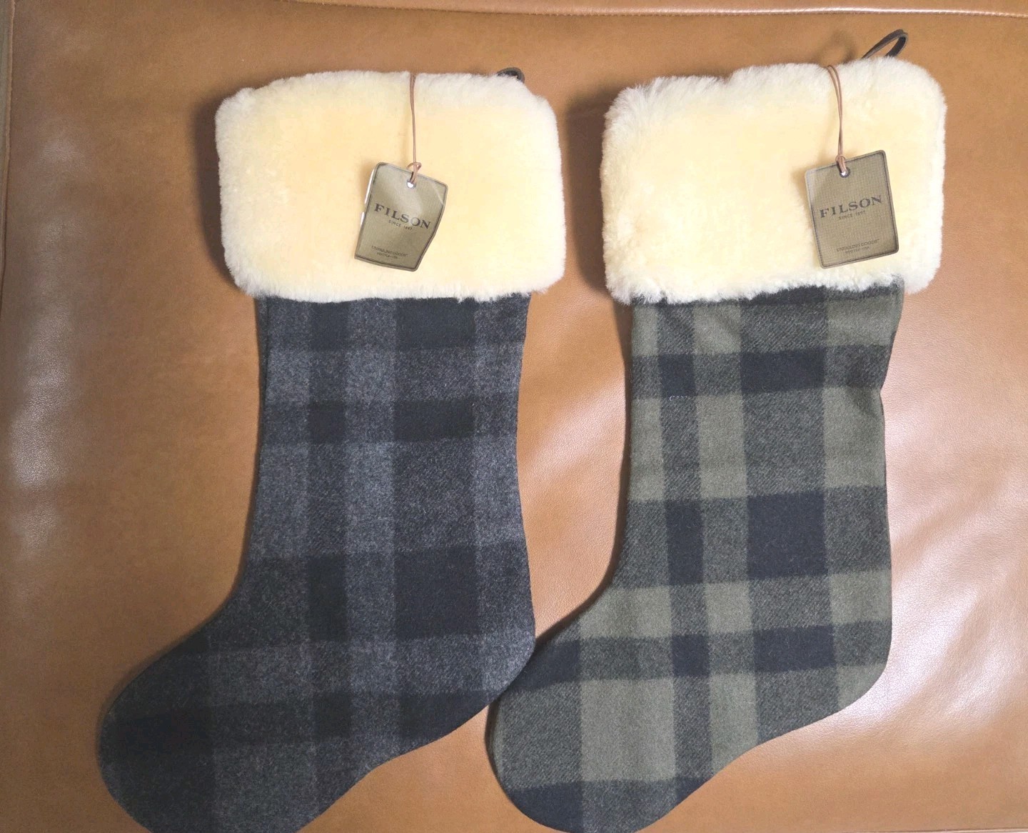 Filson Mackinaw Wool Christmas Stocking | Made in USA SET OF 2 