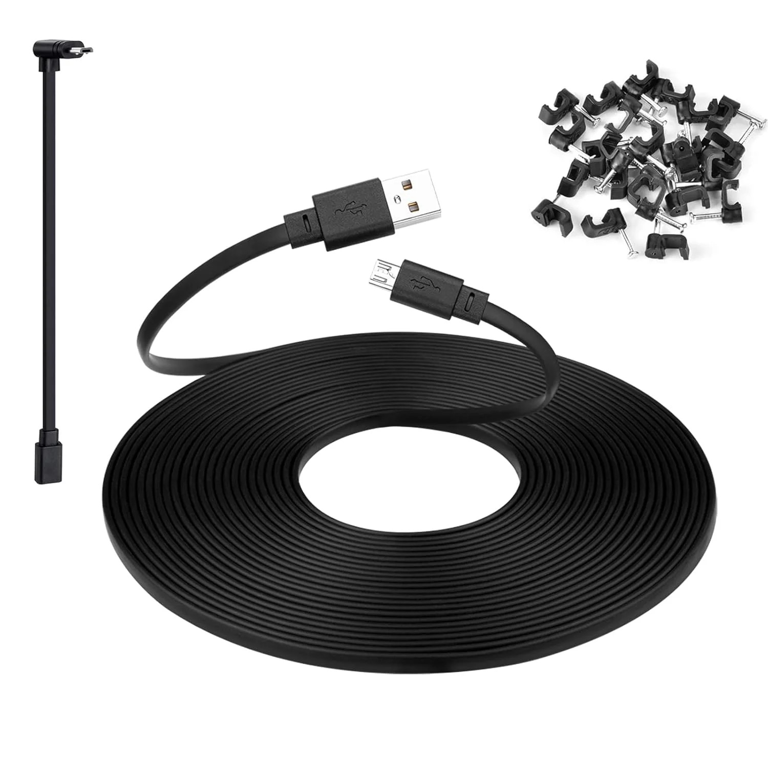 25 ft Micro USB Extension Cable Compatible with Wyze Cam v4, Wyze Cam Pan
