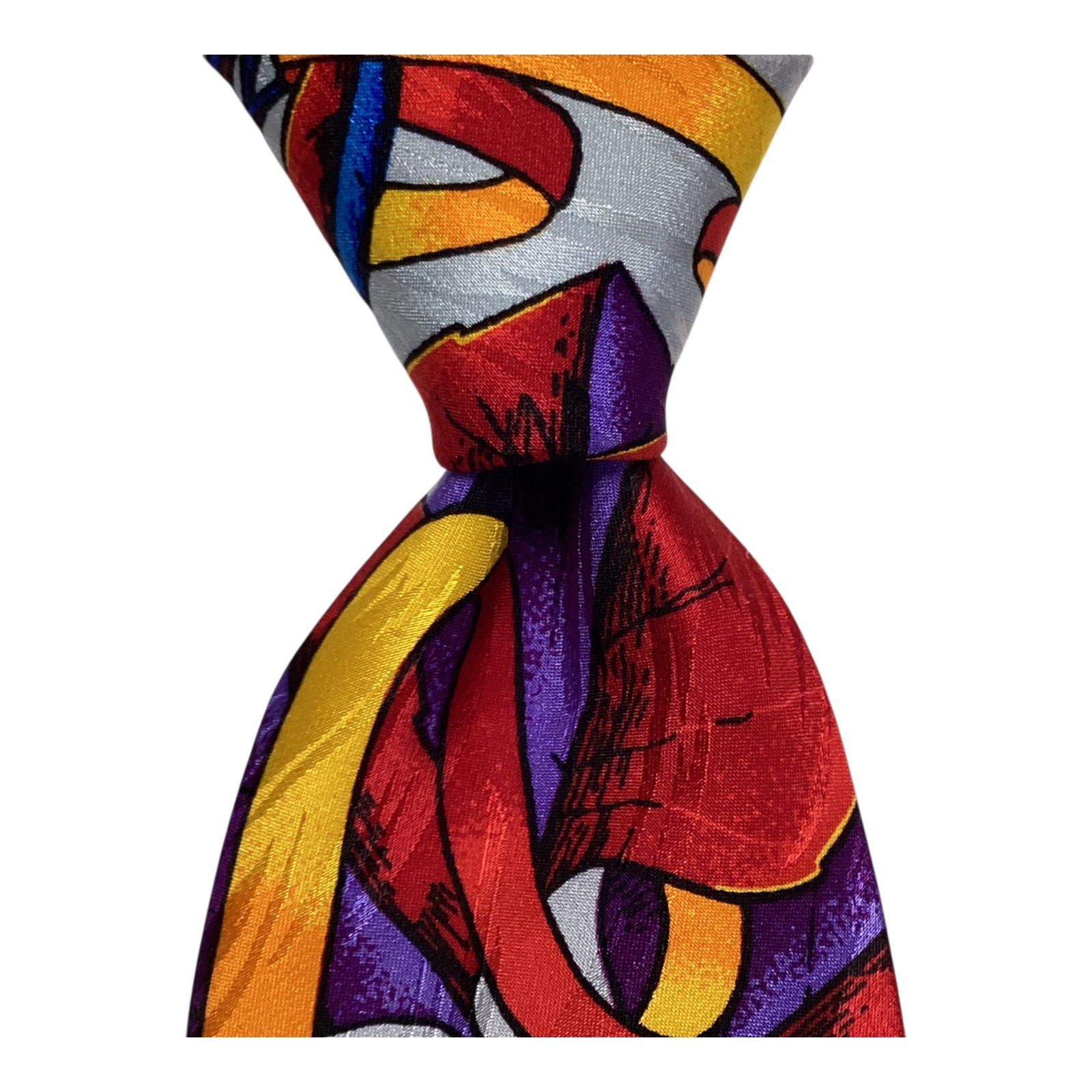 RUSH LIMBAUGH No Boundaries Men\'s 100% Silk Necktie USA FLORAL Multi-Colored EUC