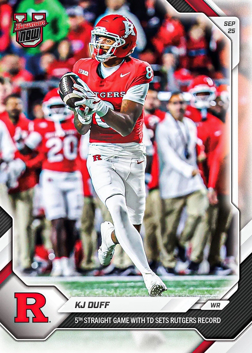 *PRE SALE* KJ Duff - 2026-27 Bowman U NOW® Football - Card 13