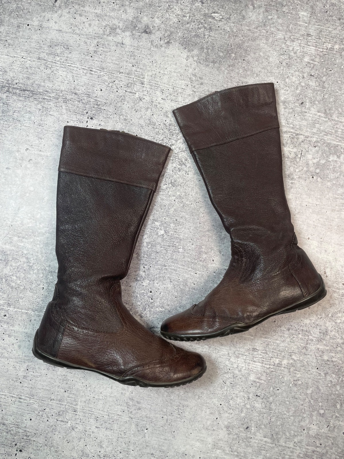 Vintage Airstep AS98 Puma Style Knee High Zip Biker Boots Y2K