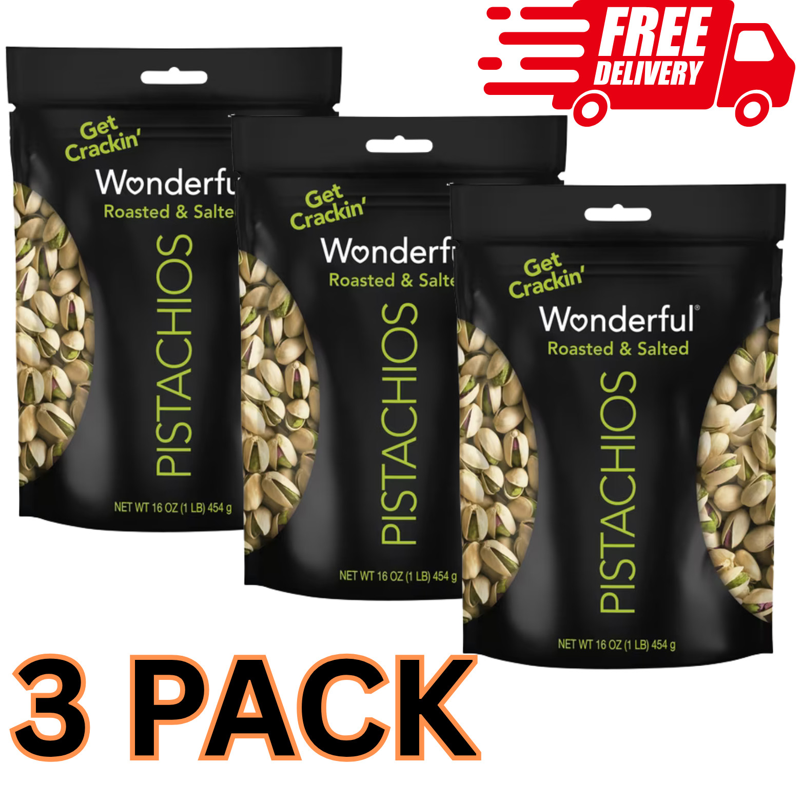 Wonderful Pistachios In-Shell Roasted and Salted Nuts 48 Ounce Resealable Bag Wonderful Pistachios In-Shell Roasted and Salted Nuts 48 Ounce Resealable Bag