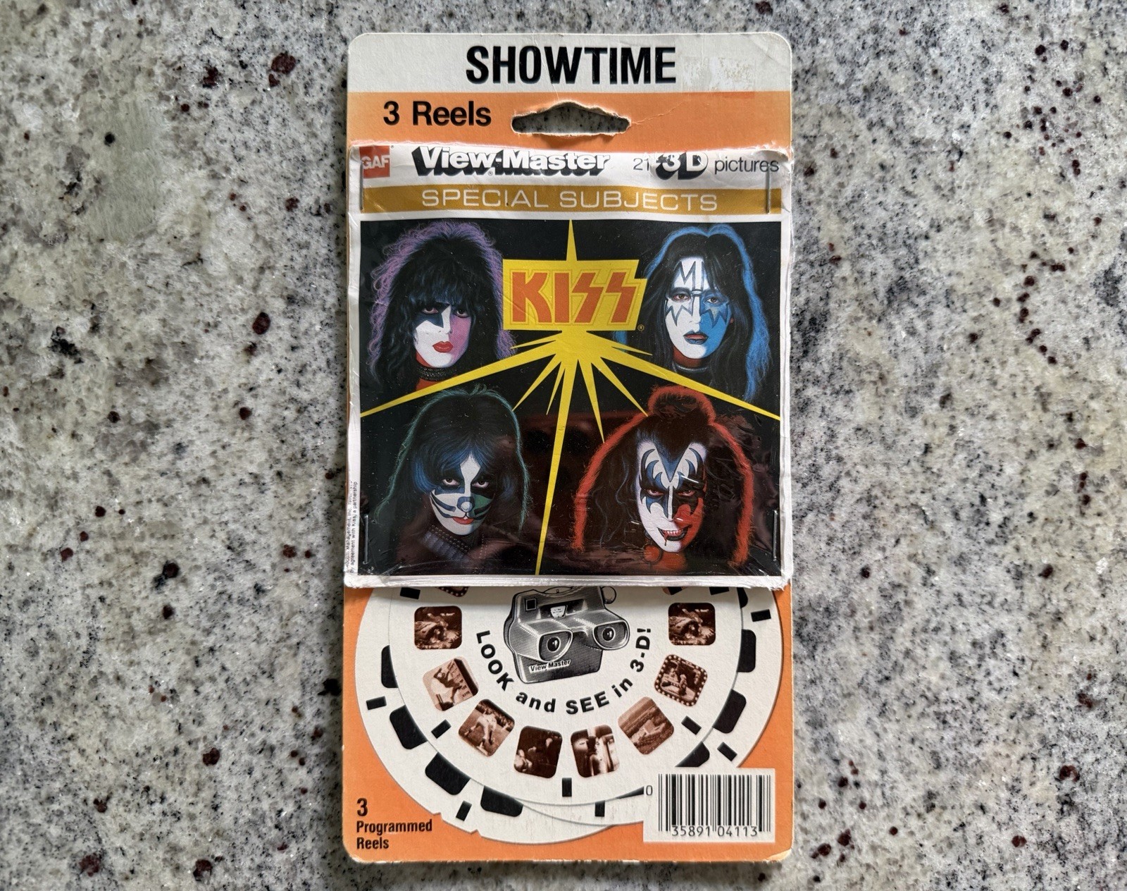 KISS 1979 GAF SHOWTIME VIEWMASTER SET SEALED ON CARD AUCOIN VINTAGE RARE