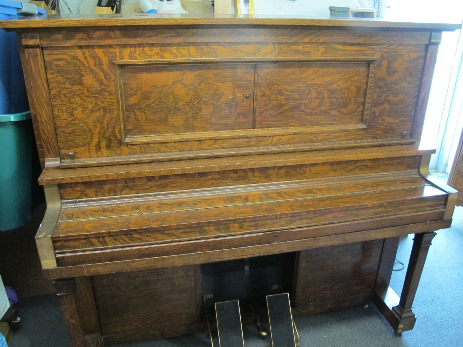 ANTIQUE PLAYER PIANO  UPRIGHT GRINNELL BROTHERS 1923 - WORKS 