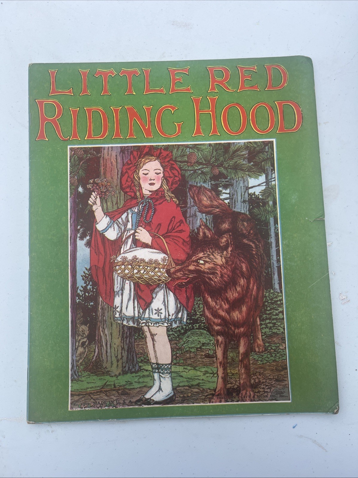 Vintage 1934 Little Red Riding Hood Platt Munk Oversized Book 12x10 Eulalie Used