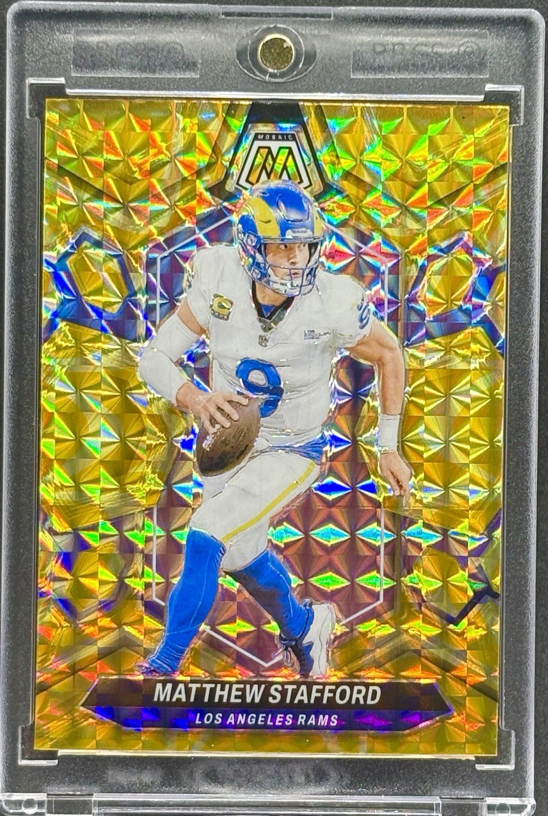 Matthew Stafford RARE GOLD MOSAIC REFRACTOR INVESTMENT CARD RAMS MINT Matthew Stafford RARE GOLD MOSAIC REFRACTOR INVESTMENT CARD RAMS MINT
