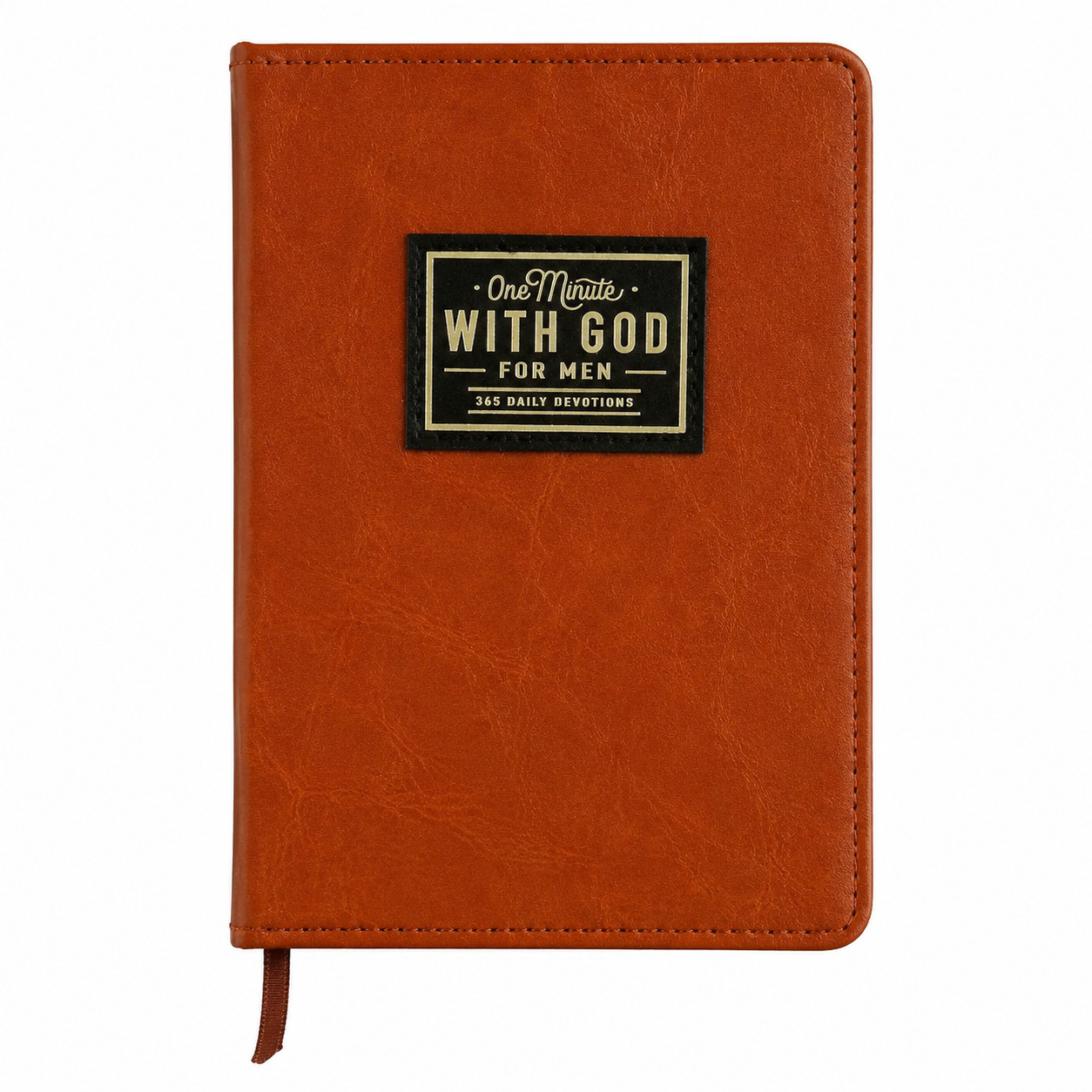 One Minute With God for Men 365-Day Daily Devotional Journal Brown Leather