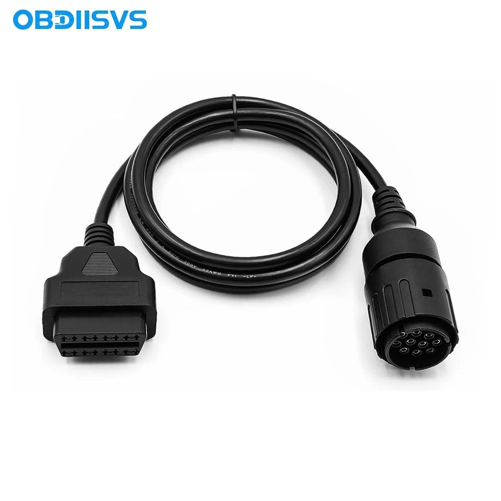 10Pin OBD1 to 16Pin OBD2 Extension Adapter Cable for BMW Motorcycle MotoScan