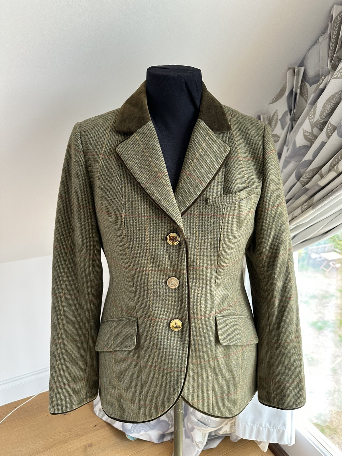 JOULES PARADE BLAZER JACKET WOOL UK14 MR TOAD GREEN TWEED HACKING VGC JOULES PARADE BLAZER JACKET WOOL UK14 MR TOAD GREEN TWEED HACKING VGC