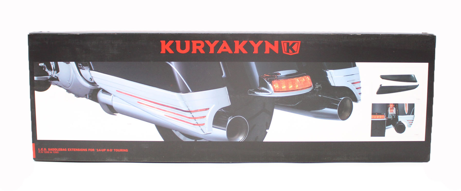 Kuryakyn Chrome Red Led Lighted Saddlebag Extensions Part Number - 7292
