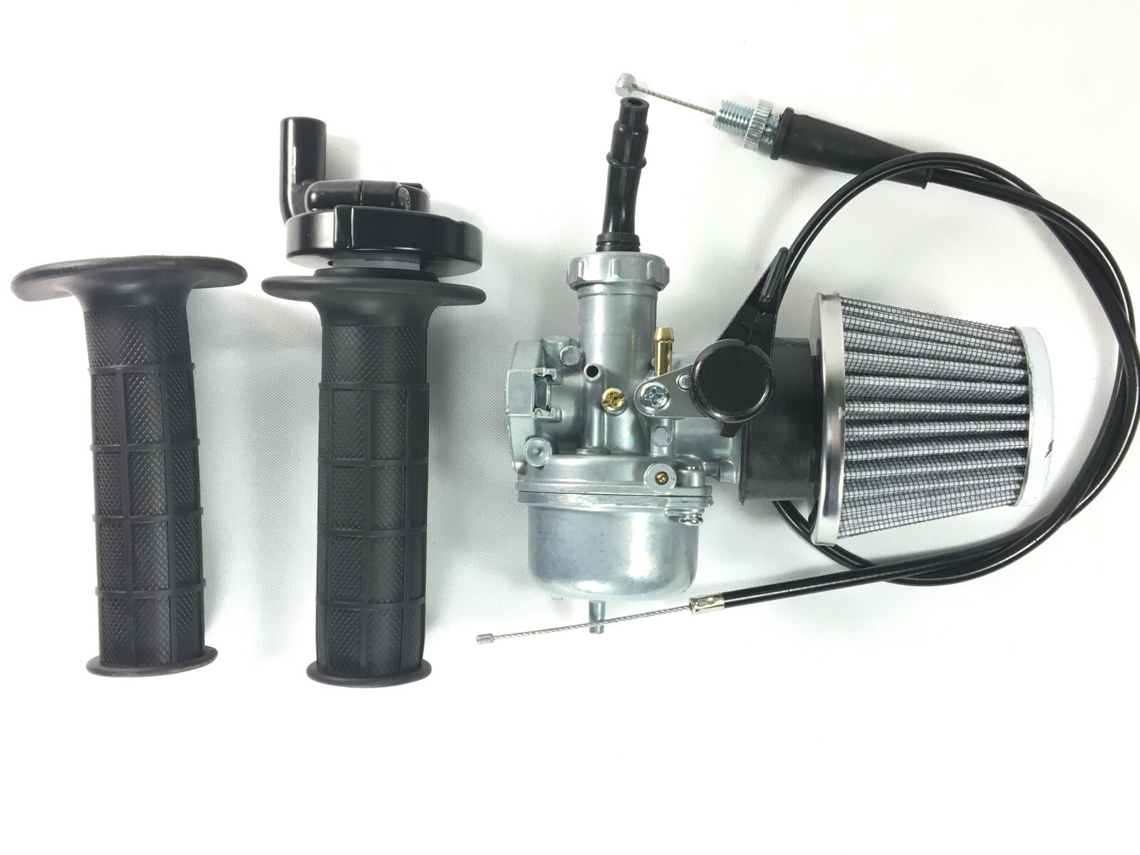 Carburetor & Twist Handle Throttle Cable Air & Filter Kawasaki KLX 110 2002-2010