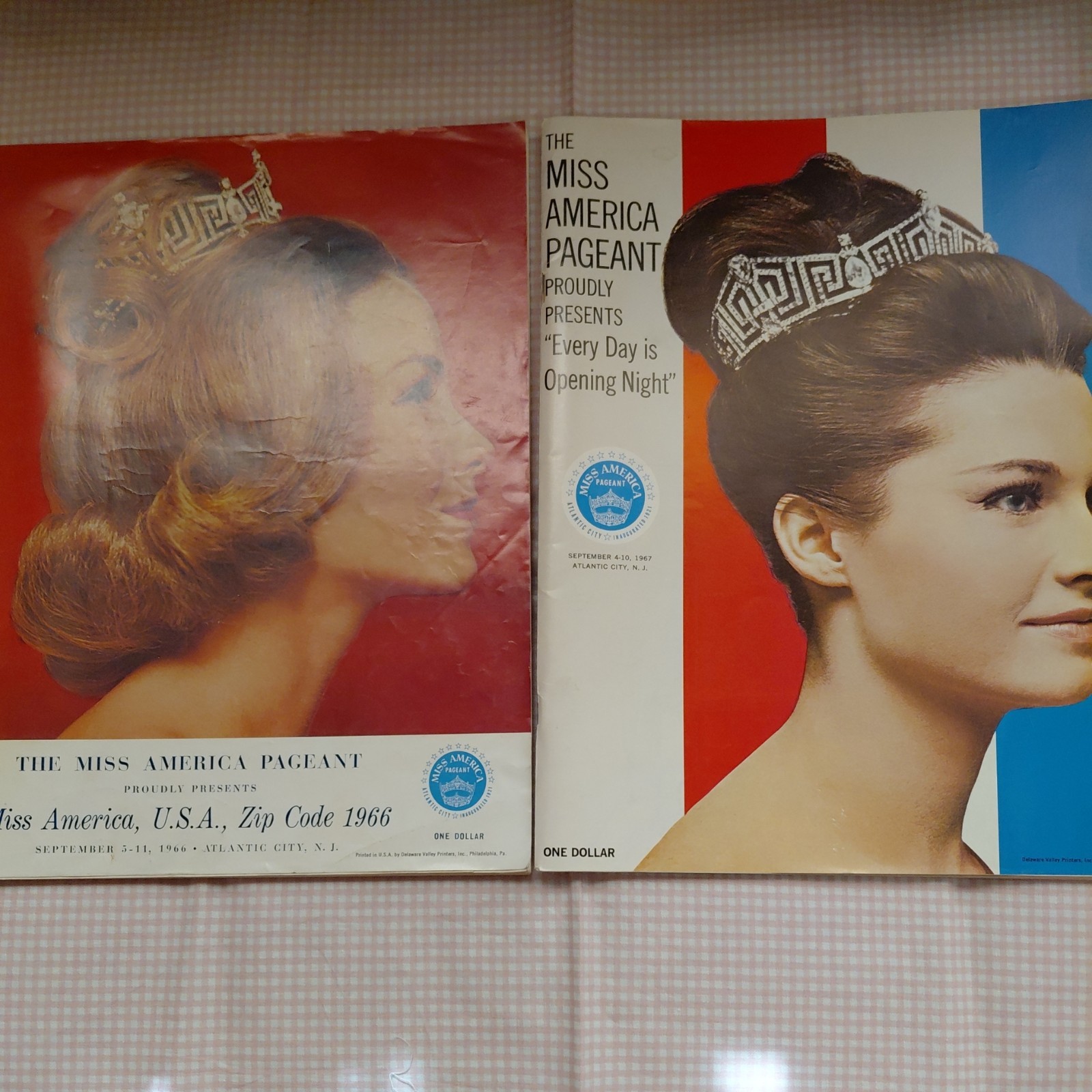 Pair Vintage Miss America Miss America Pageant Programs 1966 & 1967 Complete Pair Vintage Miss America Miss America Pageant Programs 1966 & 1967 Complete