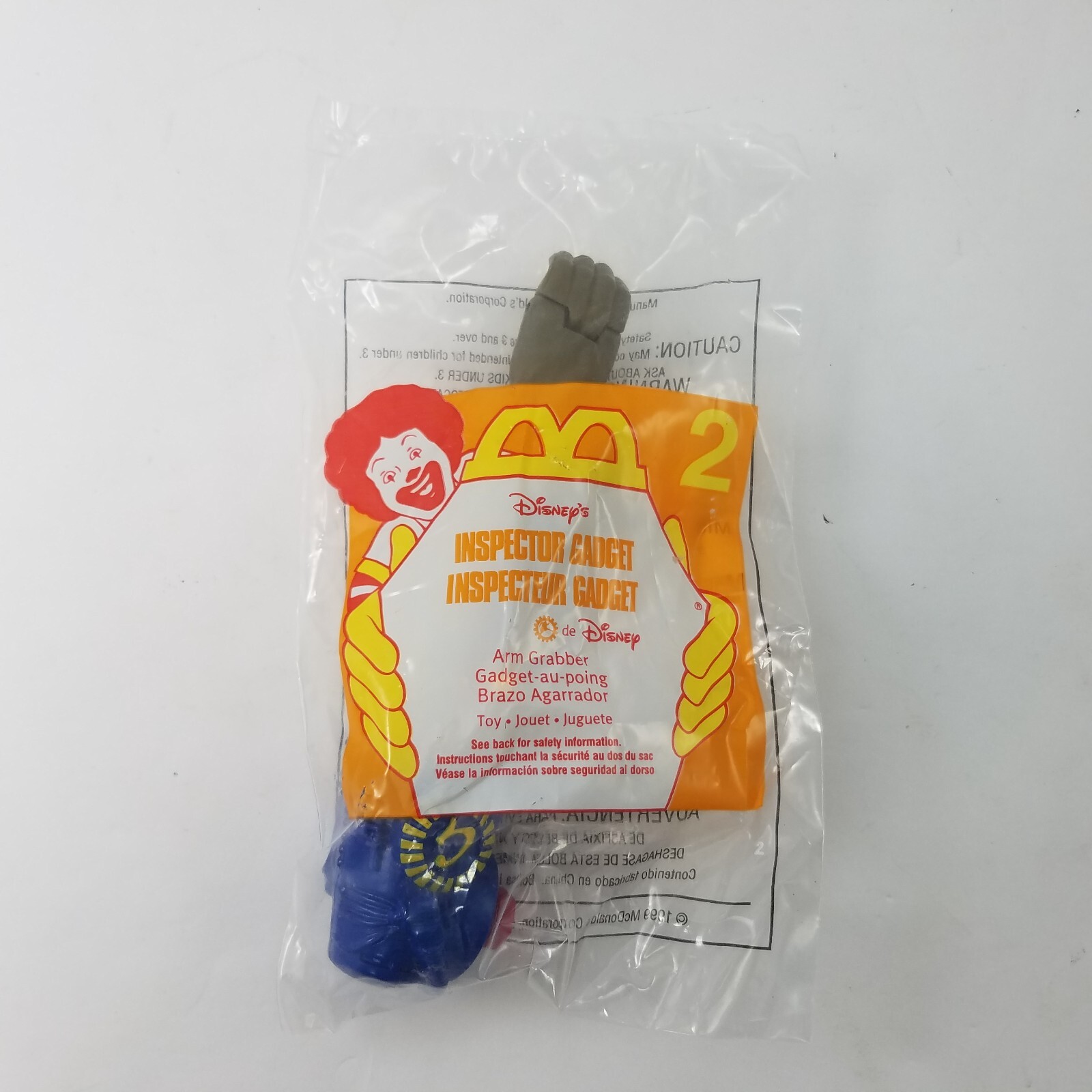 1999 McDonald's Happy Meal Toy Inspector Gadget Arm Grabber # 2 ~ NEW