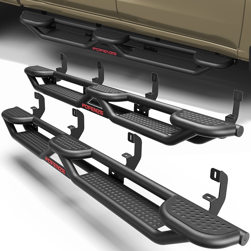 For 2020-2026 Silverado/Sierra 1500 2500 3500 Crew Cab 3-Raised Running Boards For 2020-2026 Silverado/Sierra 1500 2500 3500 Crew Cab 3-Raised Running Boards