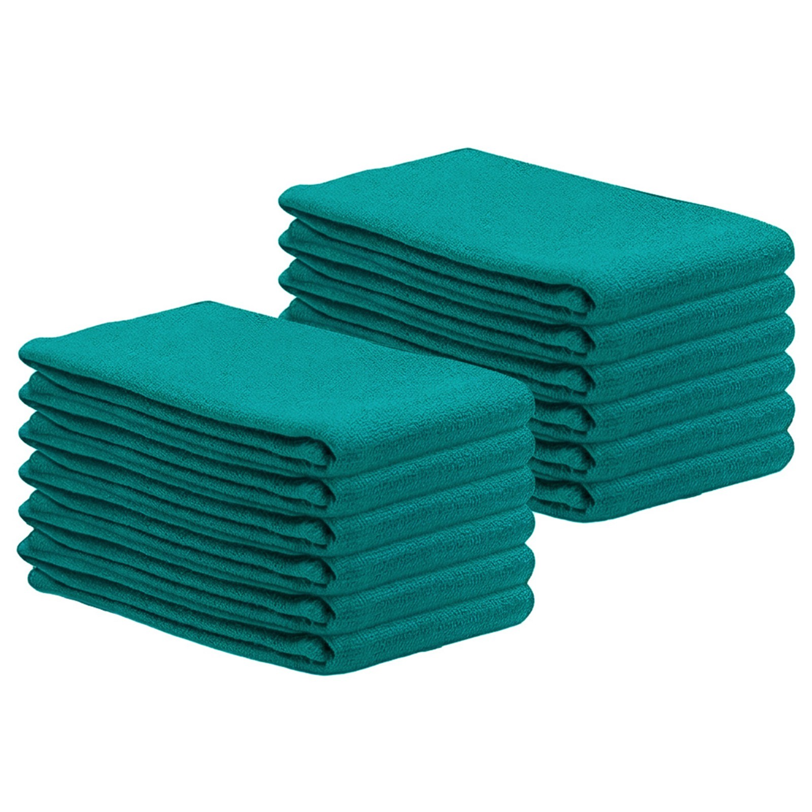 Premium Green Huck Towel 15x27 Inch Reusable Multipurpose Cleaning Cloth Towels