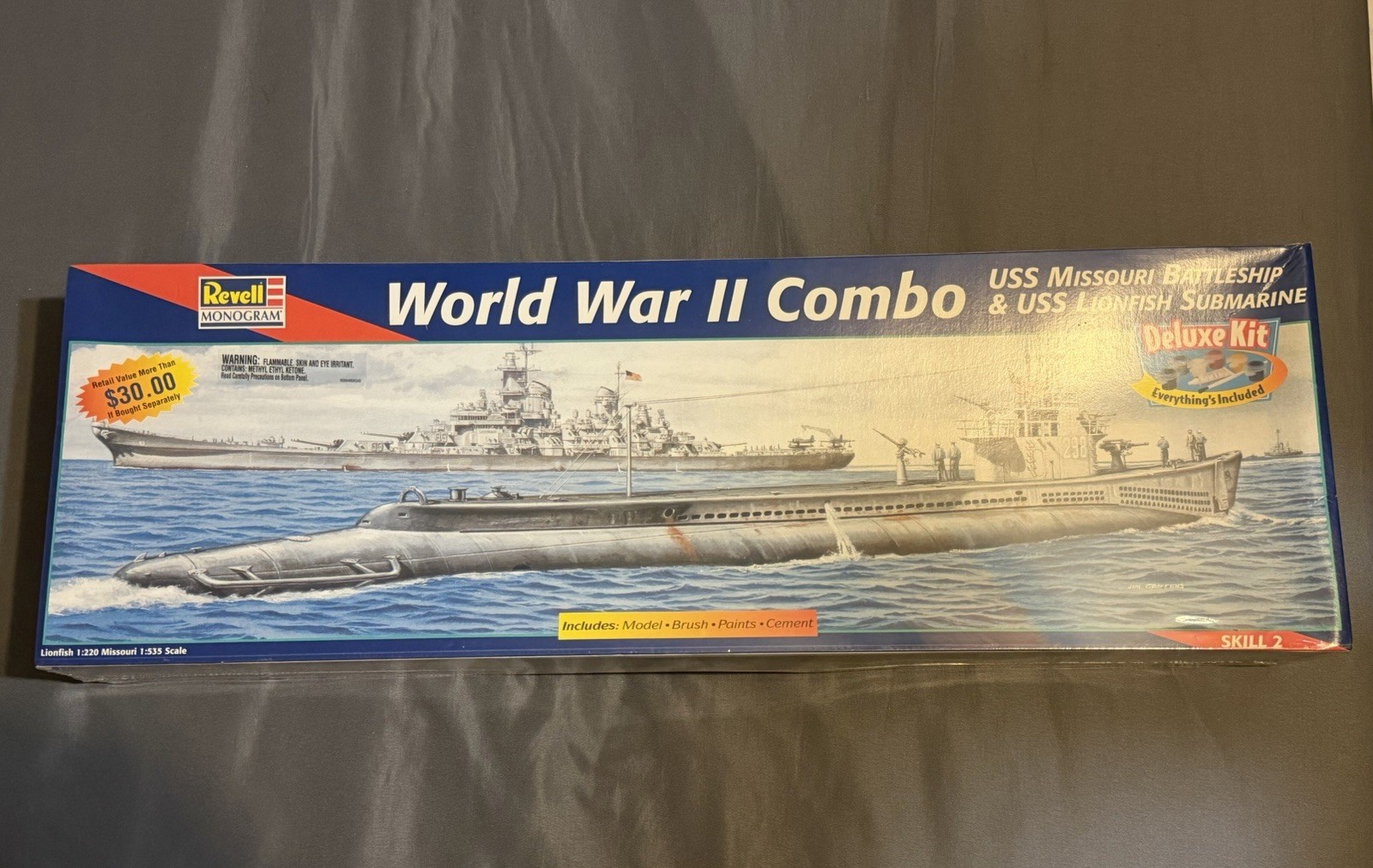 Revell World War 2 Combo USS Missouri Battleship & USS Lionfish Submarine SEALED