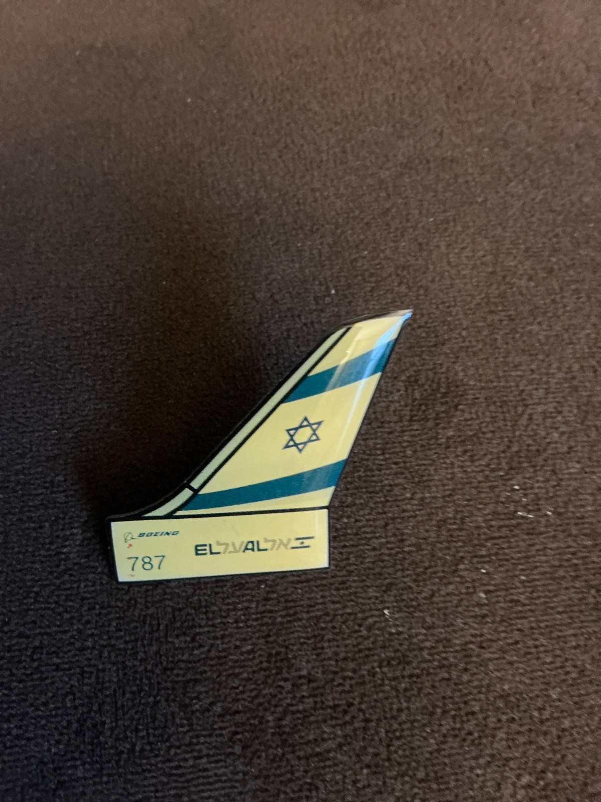 Vintage El Al Israel Airlines 787 Tail Fin Airplane Wing Lapel Pin Vintage El Al Israel Airlines 787 Tail Fin Airplane Wing Lapel Pin