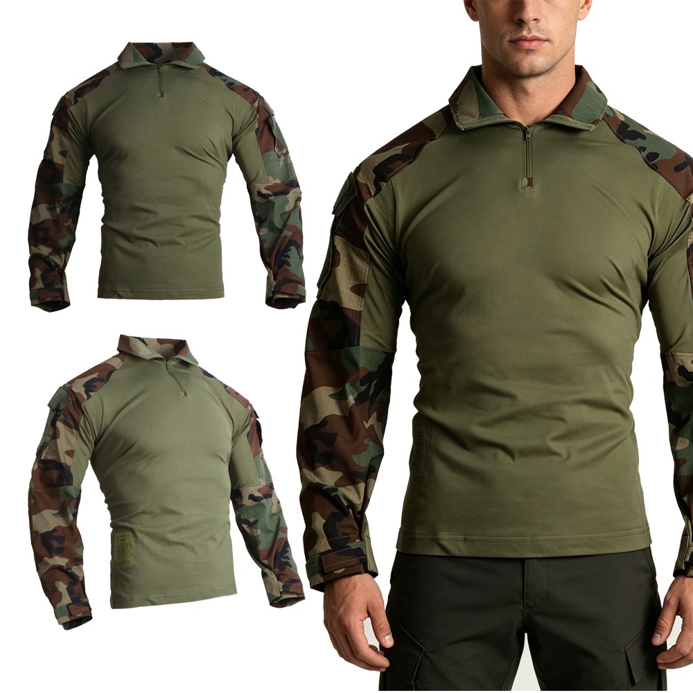 Emersongear Men\'s Tactical Combat Shirt BDU E3 Long Sleeve Military Tops