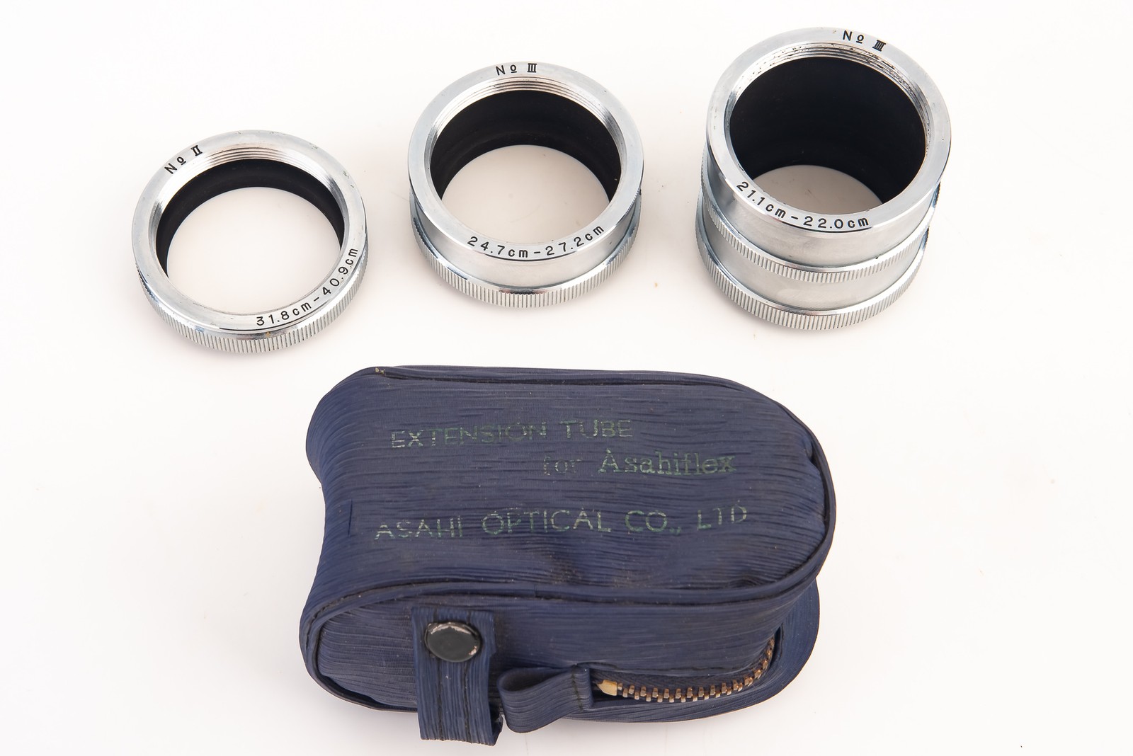 Asahi Asahiflex Extension Tube Close Up Macro Set 37mm in Case Vintage V24 Asahi Asahiflex Extension Tube Close Up Macro Set 37mm in Case Vintage V24