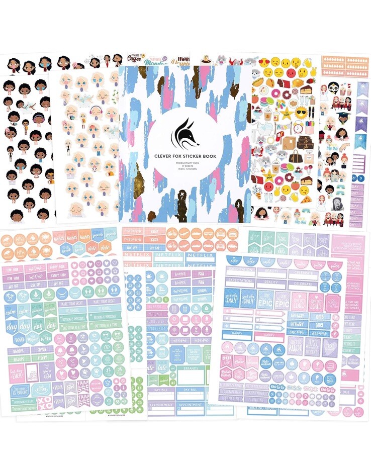 Planner Stickers 1,500+ Productivity, Budget, Fitness, Mom, Student journal Dial