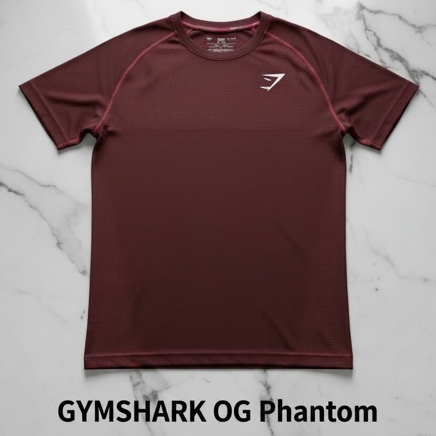 Gymshark OG Phantom Seamless T-Shirt V1 Burgundy Red Marl David Laid Size S