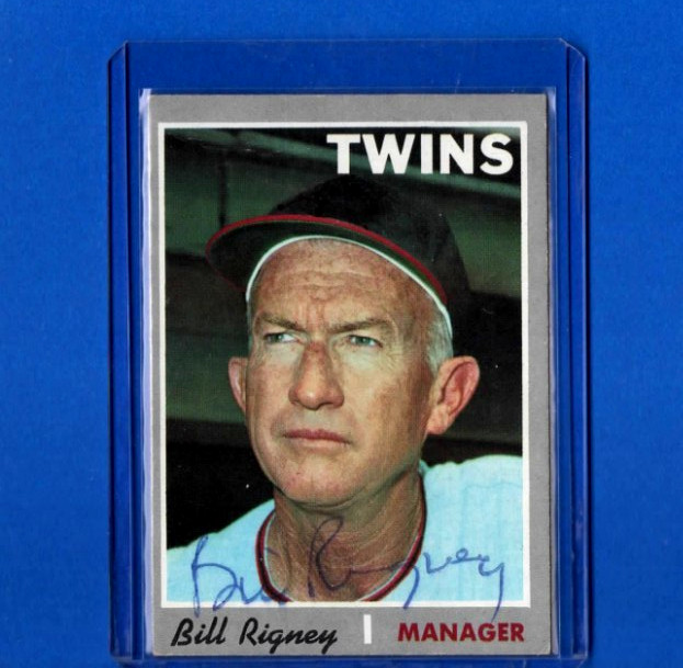 1970 TOPPS VINTAGE CARD SIGNED IP AUTO BILL RIGNEY MINNESOTA TWINS GREAT 1970 TOPPS VINTAGE CARD SIGNED IP AUTO BILL RIGNEY MINNESOTA TWINS GREAT
